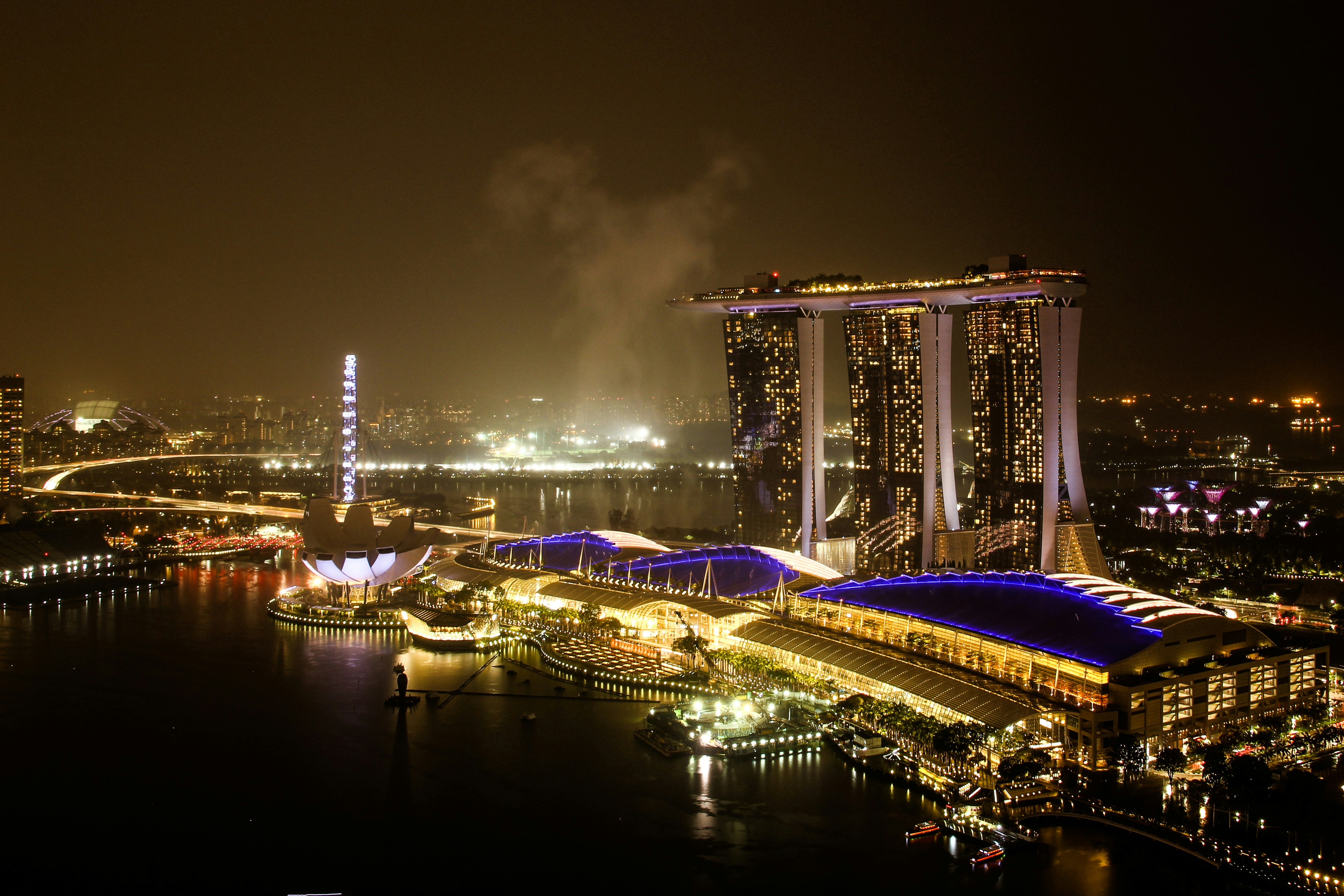 Singapore night skyline